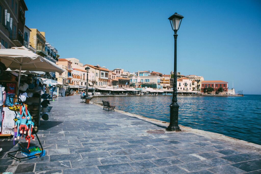 Crete honeymoon sunset couple
